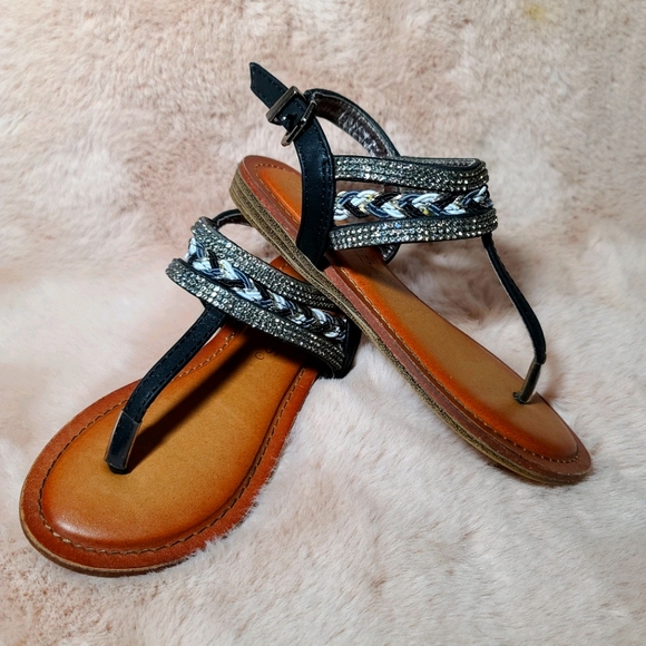 Other - Toddler black rhinestone sandals